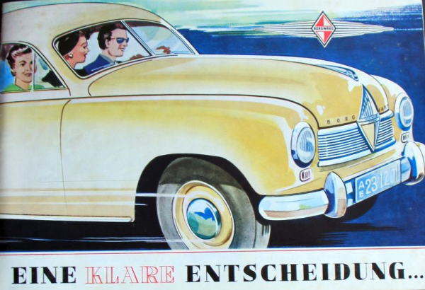 Borgward Hansa 1500 Modelprogram 1950 Carbrochure (7141)